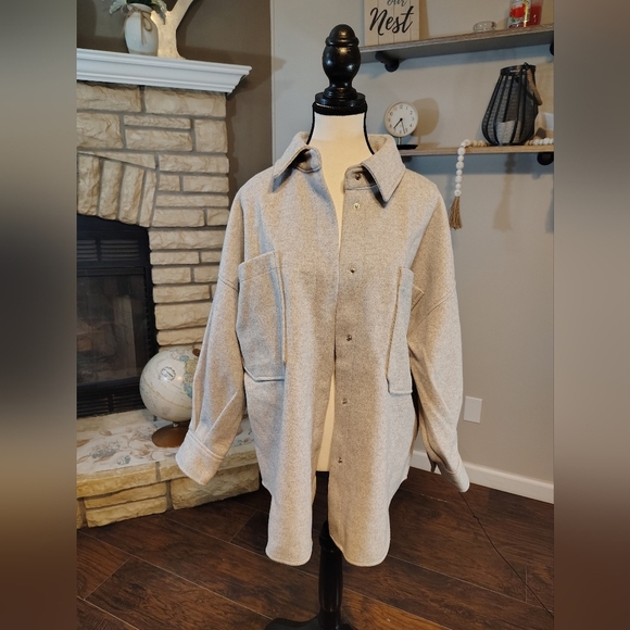 SHEIN Heather Gray Jacket - Picture 1 of 3